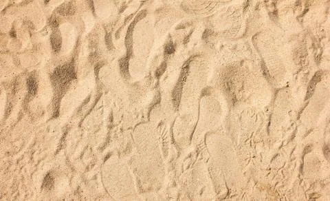 Footprints in the sand. Stock Photos