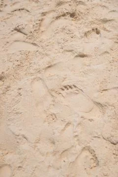 Footprints in the sand Stock Photos