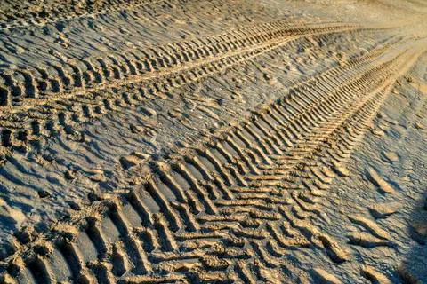 Footprints in the sand Foto stock