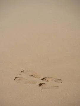 Footprints in the sand Stock Photos