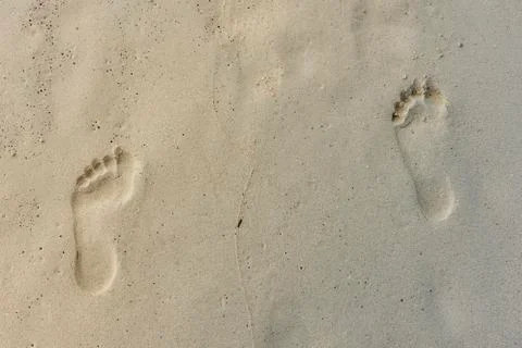 Footprints in the sand Stock Photos
