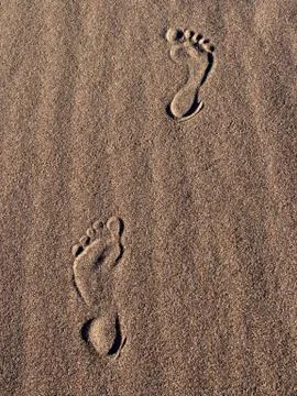 Footprints in Sand Stock Photos