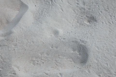 Footprints in the Sand 스톡 사진