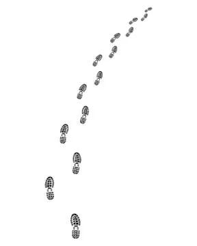 Footprints of shoes Stock Illustration