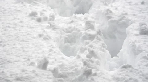 Footprints in the snow Stock Footage 46378510
