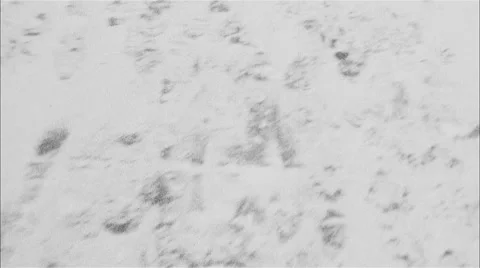 Footprints in the snow Vídeo Stock 47035900