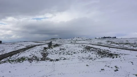 Footprints in the snow Stock Footage 149042679