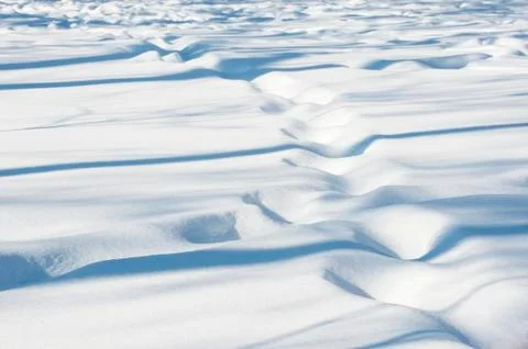 Footprints on snow Stock Photos