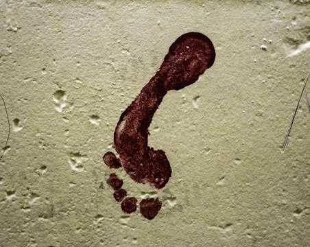 Footprints wall Stock Photos