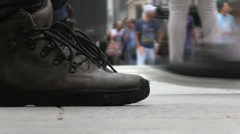 Foots, steps, street Stock Footage 48755572