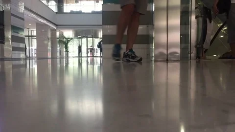 Footstep in buiding lobby Stock Footage 82108740