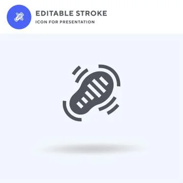 Footstep icon vector, filled flat sign, solid pictogram isolated on white, logo Stock Illustration