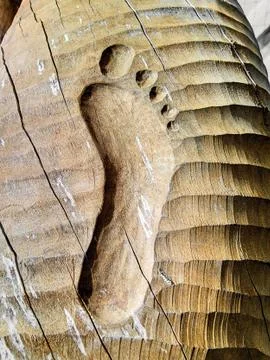 Footstep sculpted Stock Photos