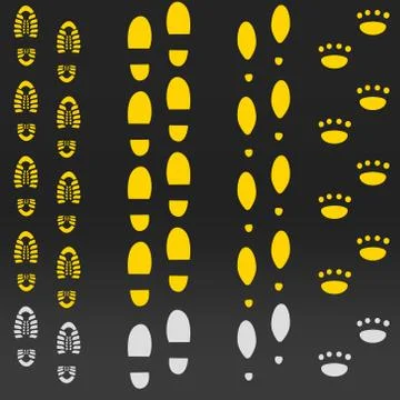 Footstep vector. Road Stock Illustration