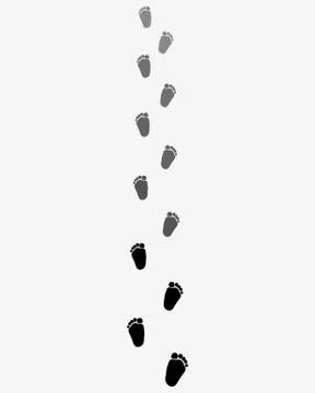 Footsteps of baby Stock Illustration