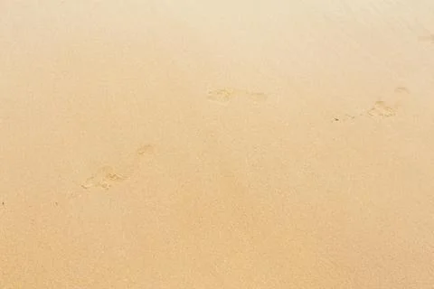 Footsteps on the beach Stock Photos