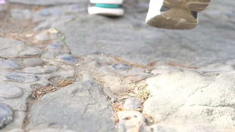 Footsteps follow Stock Footage 127479647
