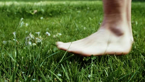  Footsteps in the grass Stock Footage 161465659