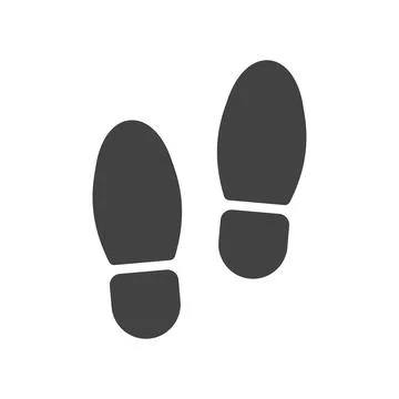 Footsteps icon flat vector illustration Stock Illustration