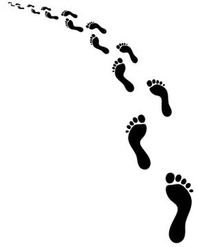 Footsteps  Stock Illustration
