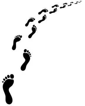 Footsteps Stock Illustration