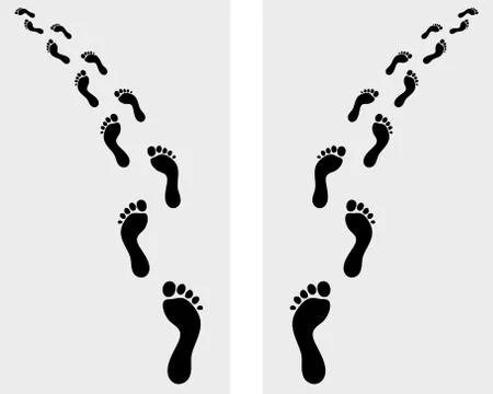 Footsteps Stock Illustration