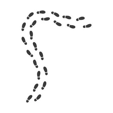 Footsteps print route vector illustration design Stock Illustration