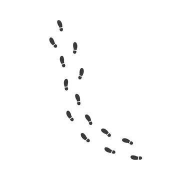 Footsteps print route vector illustration design Stock Illustration