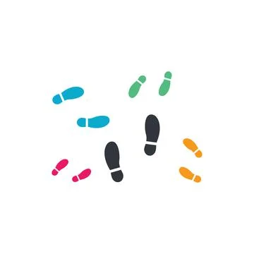 Footsteps print route vector illustration design Stock Illustration