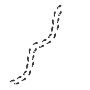 Footsteps print route vector illustration design Stock Illustration