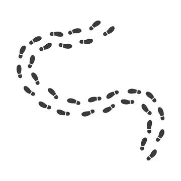 Footsteps print route vector illustration design Stock Illustration