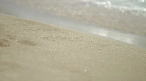 Footsteps in the sand Video stock 7750230