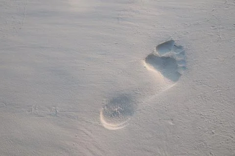 Footsteps in the sand Stock Photos