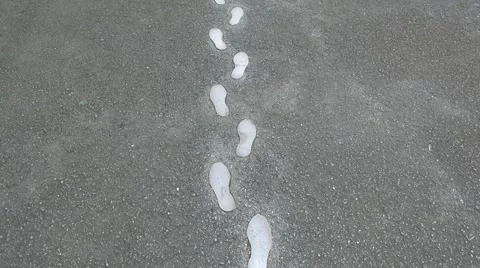 Footsteps to somewhere interesting Stock Footage 51453579