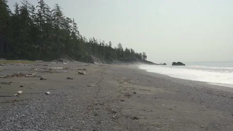 Footsteps Walking down a Coastal Beach Vídeo Stock 164931748