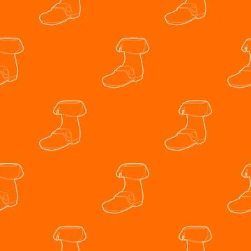 Footwear pattern vector orange 스톡 일러스트