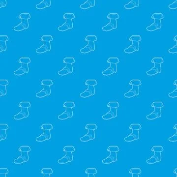 Footwear pattern vector seamless blue Stock Illustration