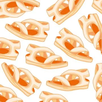 Footwear sandals pattern Stock Illustration
