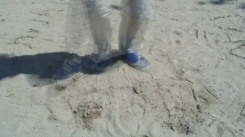 Footwork on sand Stock Footage 446064