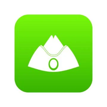 Forage cap icon digital green Stock Illustration
