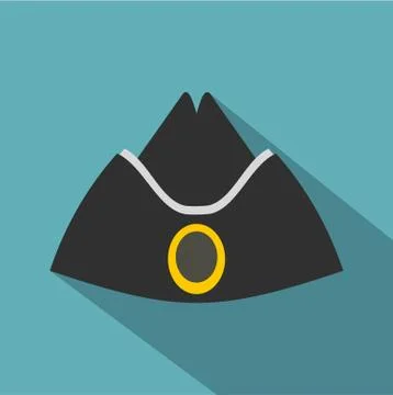 Forage cap icon, flat style Stock Illustration