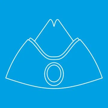 Forage cap icon, outline style Stock Illustration