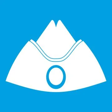 Forage cap icon white Stock Illustration