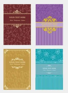 Foral Background  Solution for Invitation Stock Illustration