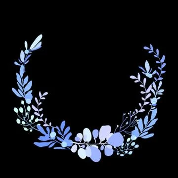 Foral flowers wreath Stock Illustration