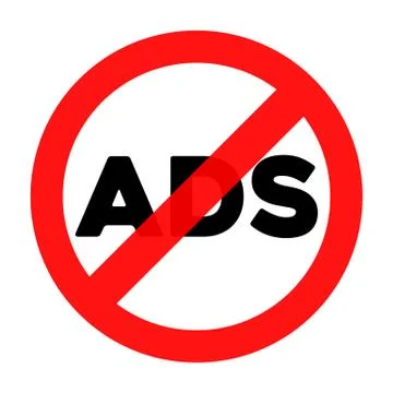 Forbidden ads sign Stock Illustration