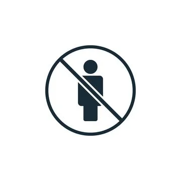 Forbidden Area Icon Design Template Elements 스톡 일러스트