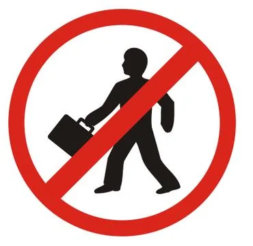 Forbidden for businessmen Stock Illustration