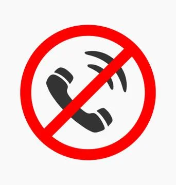 Forbidden call vector icon Stock Illustration
