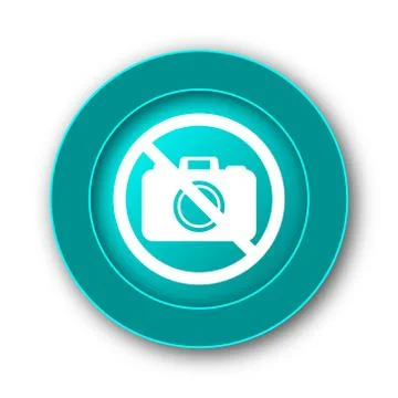  Forbidden camera icon. Internet button on white background. Stock Illustration